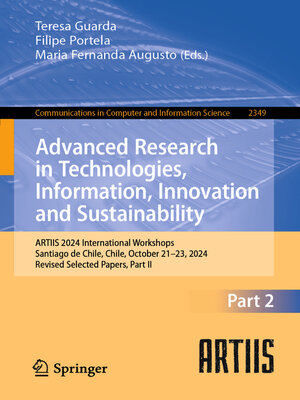 cover image of Advanced Research in Technologies, Information, Innovation and Sustainability